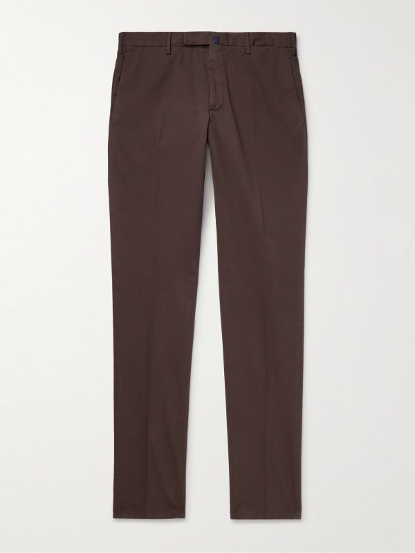 Venezia 1951 Straight-Leg Stretch-Cotton Twill Trousers