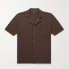 Zanone Camp-Collar Cotton-Jersey Shirt