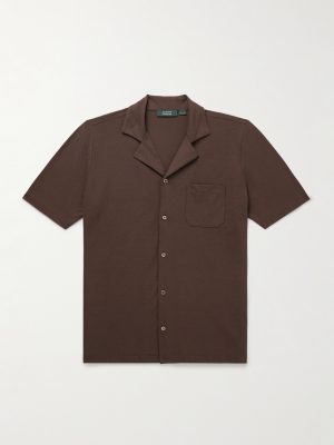 Zanone Camp-Collar Cotton-Jersey Shirt Zanone Camp-Collar Cotton-Jersey Shirt