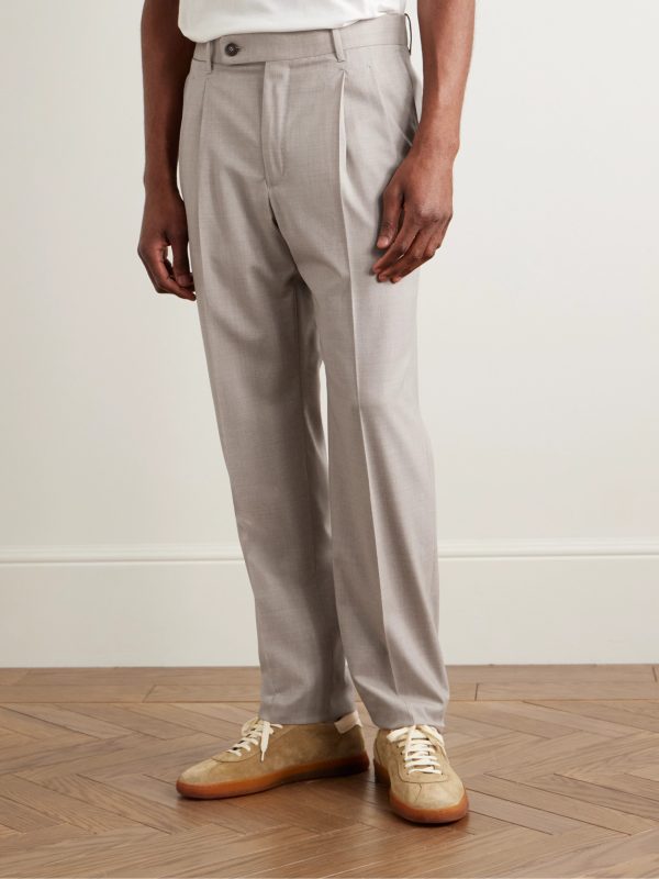 Venezia 1951 Tapered Pleated Virgin Wool Trousers - FR Venezia 1951 Tapered Pleated Virgin Wool Trousers - FR