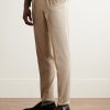 Slim-Fit Pleated Cotton-Twill Trousers - FR