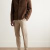 Slim-Fit Pleated Cotton-Twill Trousers - OU