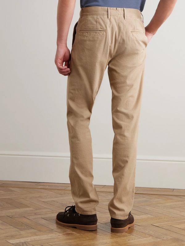 Slim-Fit Panama Stretch-Cotton Canvas Trousers - BK Slim-Fit Panama Stretch-Cotton Canvas Trousers - BK