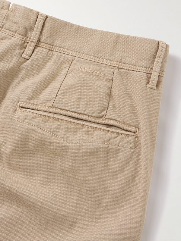 Slim-Fit Panama Stretch-Cotton Canvas Trousers - CU Slim-Fit Panama Stretch-Cotton Canvas Trousers - CU