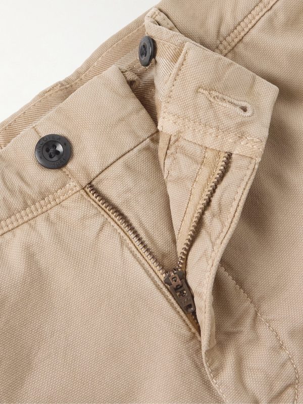 Slim-Fit Panama Stretch-Cotton Canvas Trousers - E1 Slim-Fit Panama Stretch-Cotton Canvas Trousers - E1