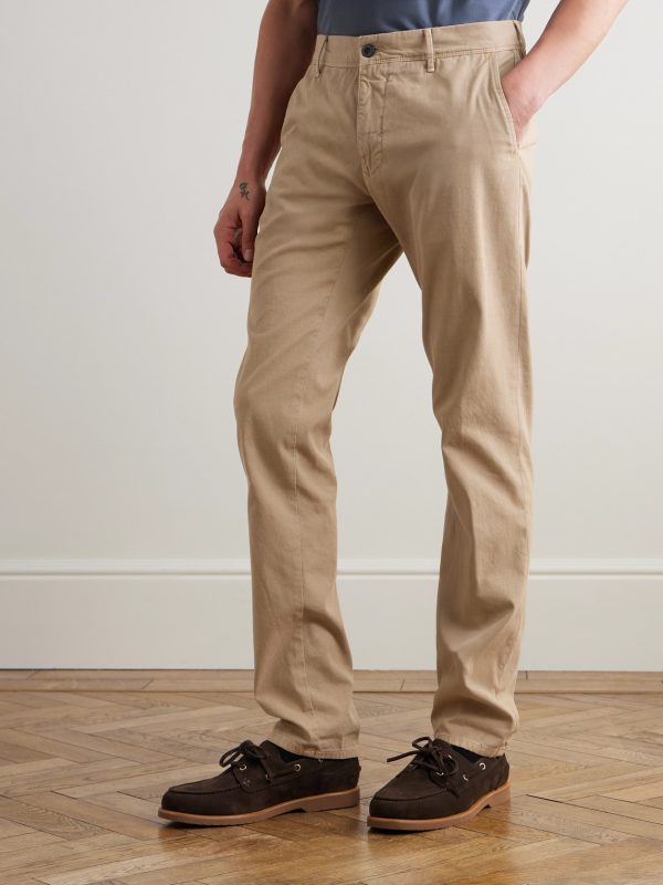 Slim-Fit Panama Stretch-Cotton Canvas Trousers - FR Slim-Fit Panama Stretch-Cotton Canvas Trousers - FR
