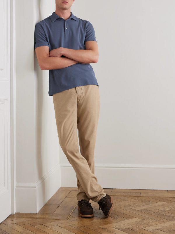 Slim-Fit Panama Stretch-Cotton Canvas Trousers - OU Slim-Fit Panama Stretch-Cotton Canvas Trousers - OU