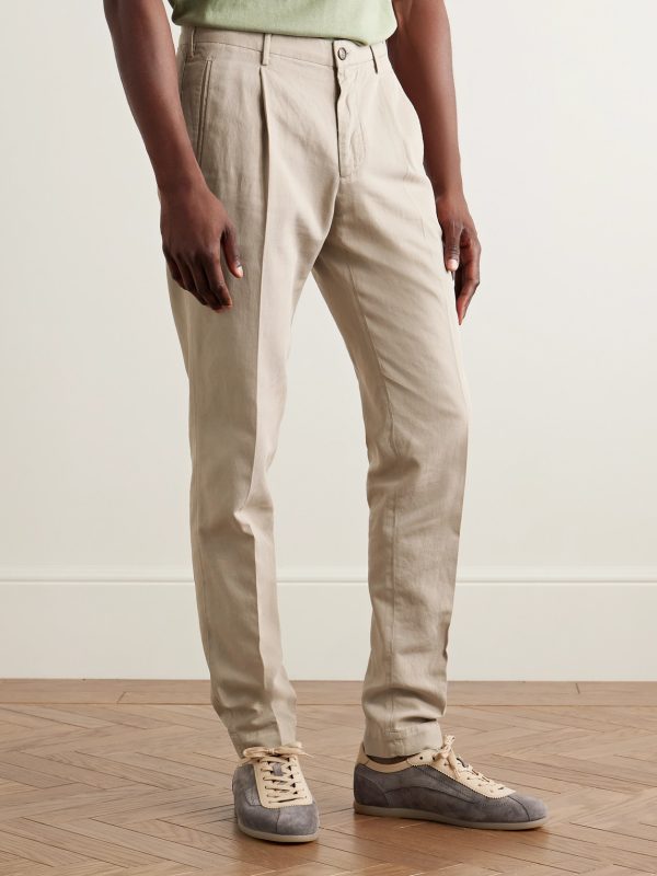 Venezia 1951 Tapered Pleated Ice Crêpe Trousers - FR