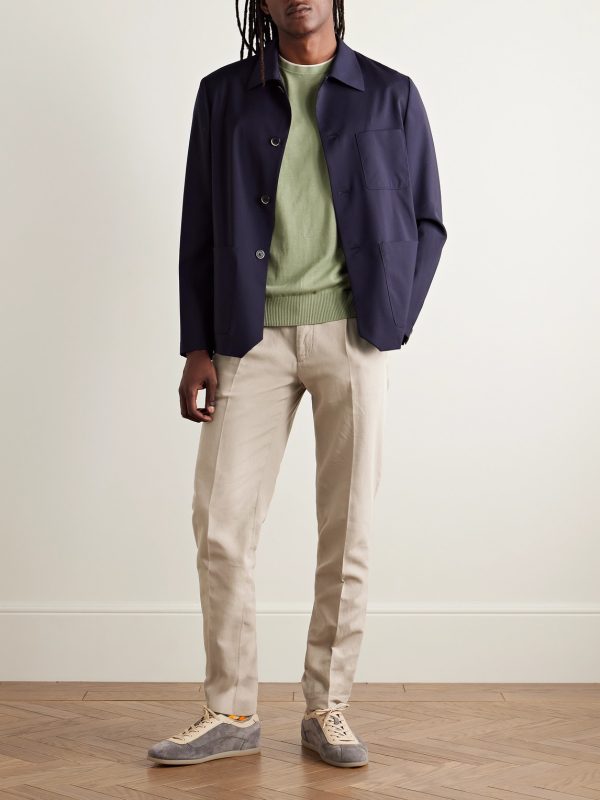 Venezia 1951 Tapered Pleated Ice Crêpe Trousers - OU