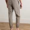 Teknosartorial Slim-Fit Tapered Cotton-Blend Poplin Drawstring Trousers - BK