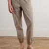 Teknosartorial Slim-Fit Tapered Cotton-Blend Poplin Drawstring Trousers - FR
