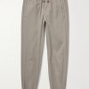 Teknosartorial Slim-Fit Tapered Cotton-Blend Poplin Drawstring Trousers