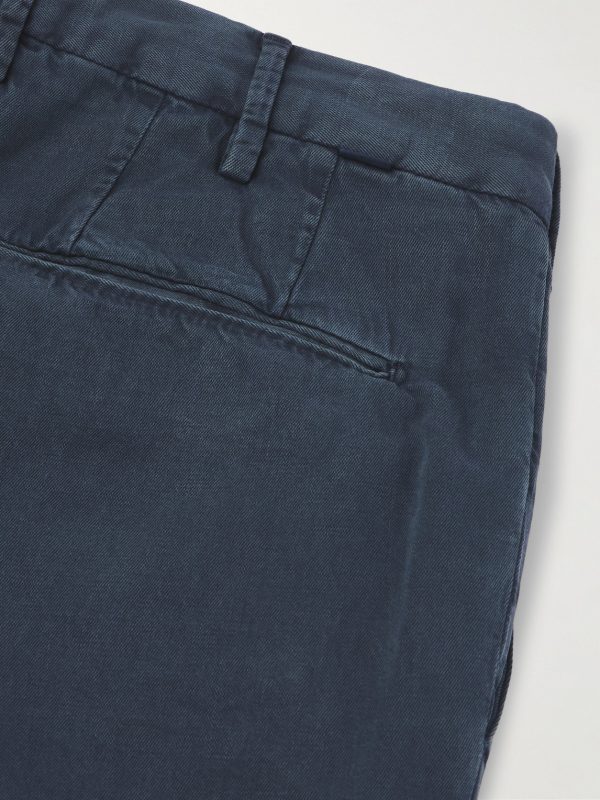 Venezia 1951 Slim-Fit Cotton and Linen-Blend Trousers - CU