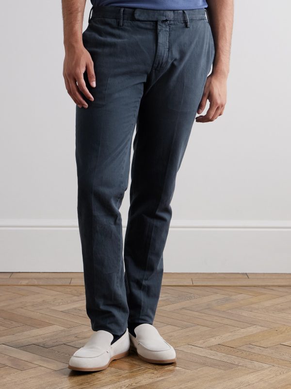 Venezia 1951 Slim-Fit Cotton and Linen-Blend Trousers - FR