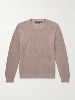 Zanone Ribbed Cotton Crêpe Sweater Zanone Ribbed Cotton Crêpe Sweater