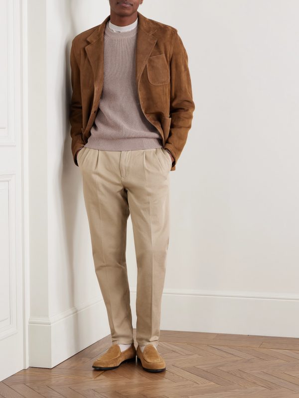 Zanone Ribbed Cotton Crêpe Sweater - OU Zanone Ribbed Cotton Crêpe Sweater - OU