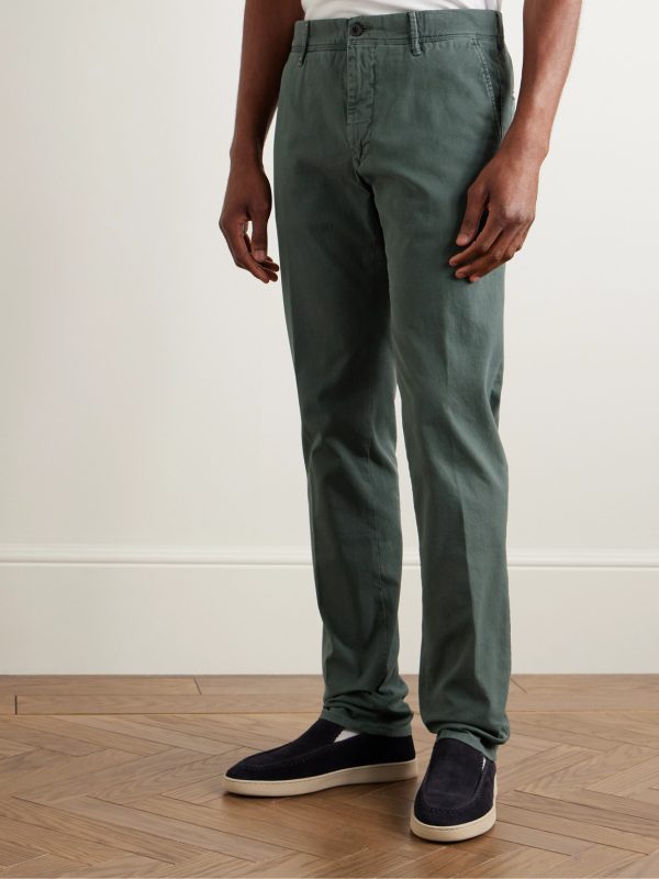 Slim-Fit Panama Stretch-Cotton Canvas Trousers - FR Slim-Fit Panama Stretch-Cotton Canvas Trousers - FR