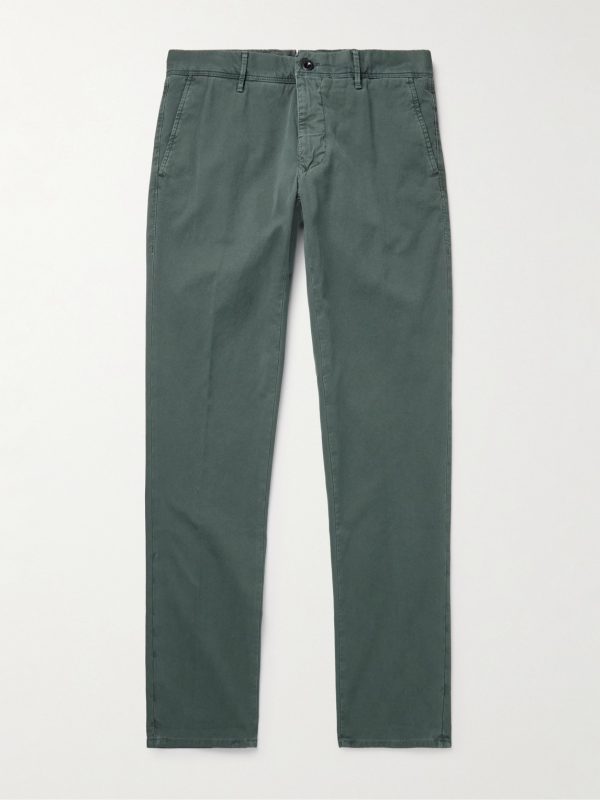 Slim-Fit Panama Stretch-Cotton Canvas Trousers Slim-Fit Panama Stretch-Cotton Canvas Trousers