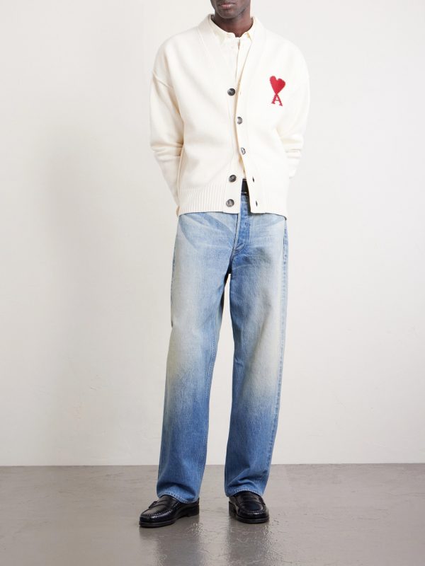 Logo-Intarsia Merino Wool Cardigan - OU Logo-Intarsia Merino Wool Cardigan - OU