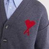 Logo-Intarsia Merino Wool Cardigan - CU Logo-Intarsia Merino Wool Cardigan - CU
