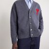 Logo-Intarsia Merino Wool Cardigan - FR Logo-Intarsia Merino Wool Cardigan - FR