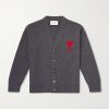 Logo-Intarsia Merino Wool Cardigan Logo-Intarsia Merino Wool Cardigan