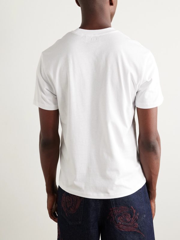 Logo-Embroidered Stretch Organic Cotton-Jersey T-Shirt - BK