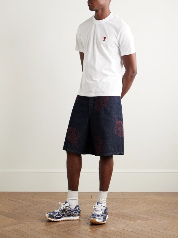 Logo-Embroidered Stretch Organic Cotton-Jersey T-Shirt - OU