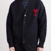 Logo-Intarsia Virgin Wool Cardigan - FR Logo-Intarsia Virgin Wool Cardigan - FR