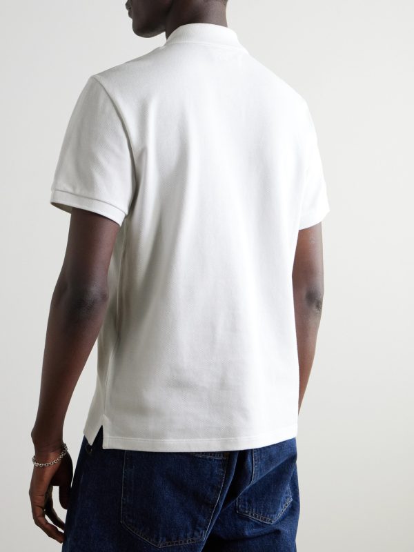 Logo-Embroidered Organic Cotton-Piqué Polo Shirt - BK