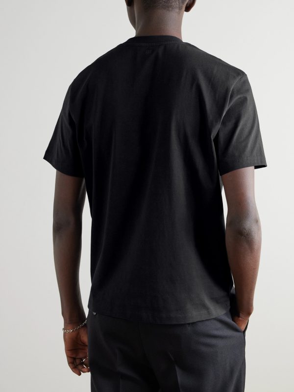 Logo-Embroidered Stretch Organic Cotton-Jersey T-Shirt - BK Logo-Embroidered Stretch Organic Cotton-Jersey T-Shirt - BK