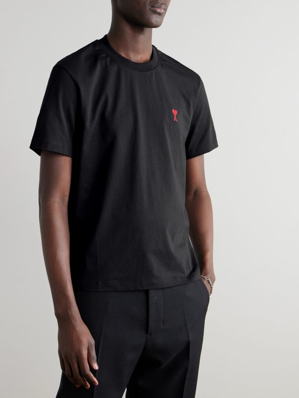 Logo-Embroidered Stretch Organic Cotton-Jersey T-Shirt - FR Logo-Embroidered Stretch Organic Cotton-Jersey T-Shirt - FR