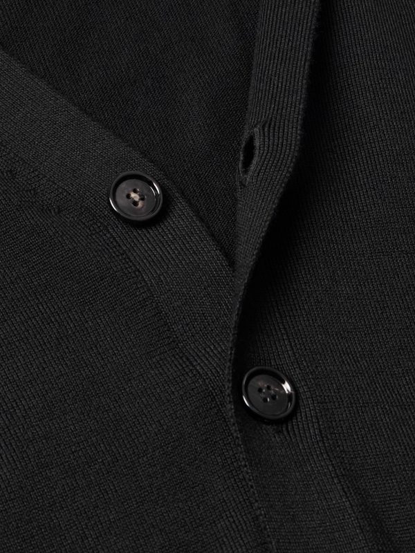 Slim-Fit Logo-Embroidered Merino Wool Cardigan - CU Slim-Fit Logo-Embroidered Merino Wool Cardigan - CU