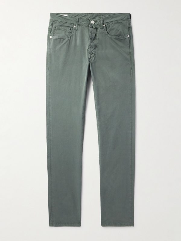 Blue Division Slim-Fit Stretch-Cotton Twill Trousers