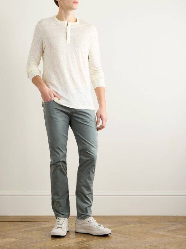 Blue Division Slim-Fit Stretch-Cotton Twill Trousers - OU