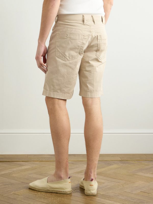 Division Straight-Leg Cotton-Blend Shorts - BK