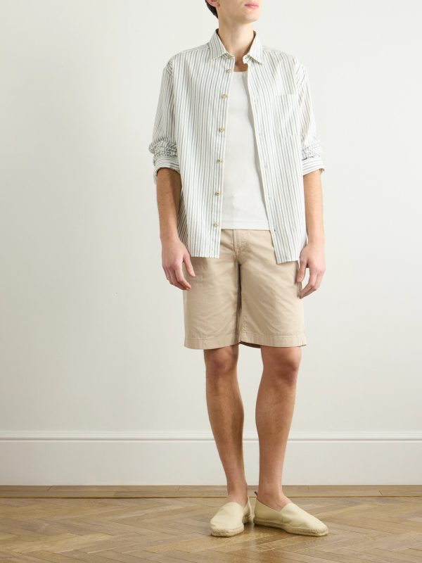 Division Straight-Leg Cotton-Blend Shorts - OU