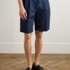 Venezia 1951 Straight-Leg Cotton and Linen-Blend Twill Drawstring Bermuda Shorts - FR Venezia 1951 Straight-Leg Cotton and Linen-Blend Twill Drawstring Bermuda Shorts - FR