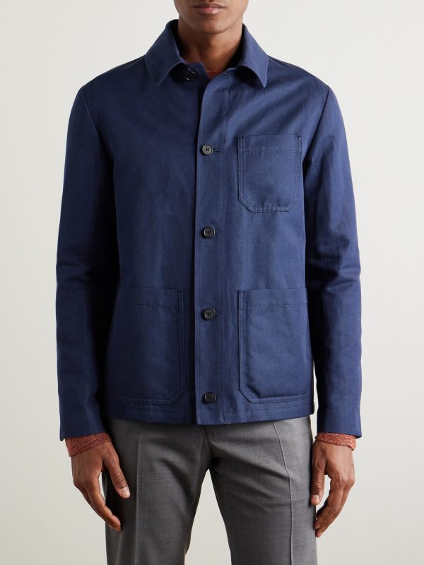 Venezia 1951 Cotton and Linen-Blend Twill Chore Jacket - FR Venezia 1951 Cotton and Linen-Blend Twill Chore Jacket - FR