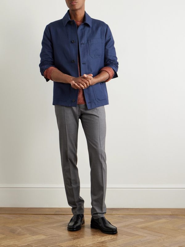Venezia 1951 Cotton and Linen-Blend Twill Chore Jacket - OU Venezia 1951 Cotton and Linen-Blend Twill Chore Jacket - OU
