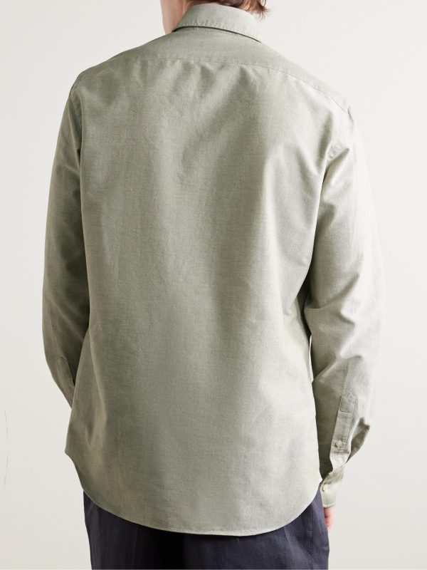 Glanshirt Button-Down Collar Cotton Oxford Shirt - BK