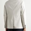 Slim-Fit Striped Cotton Suit Jacket - BK Slim-Fit Striped Cotton Suit Jacket - BK