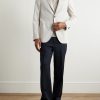 Slim-Fit Striped Cotton Suit Jacket - OU Slim-Fit Striped Cotton Suit Jacket - OU