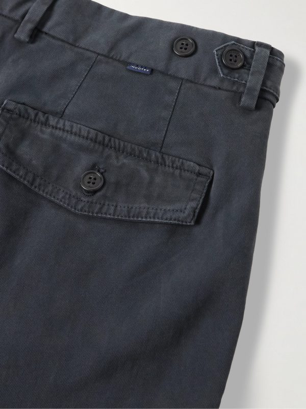 Venezia 1951 Slim-Fit Tapered Garment-Dyed Cotton-Blend Twill Cargo Trousers - CU Venezia 1951 Slim-Fit Tapered Garment-Dyed Cotton-Blend Twill Cargo Trousers - CU