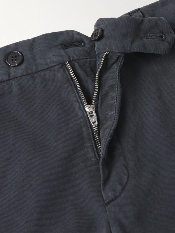Venezia 1951 Slim-Fit Tapered Garment-Dyed Cotton-Blend Twill Cargo Trousers - E1 Venezia 1951 Slim-Fit Tapered Garment-Dyed Cotton-Blend Twill Cargo Trousers - E1