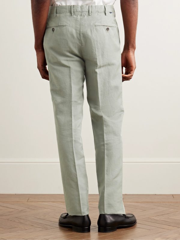 Venezia 1951 Slim-Fit Garment-Dyed Chinolino Trousers - BK Venezia 1951 Slim-Fit Garment-Dyed Chinolino Trousers - BK
