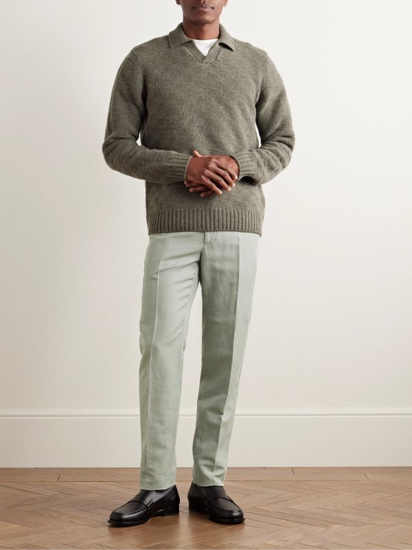 Venezia 1951 Slim-Fit Garment-Dyed Chinolino Trousers - OU Venezia 1951 Slim-Fit Garment-Dyed Chinolino Trousers - OU