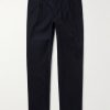 Slim-Fit Pleated Cotton-Twill Trousers Slim-Fit Pleated Cotton-Twill Trousers