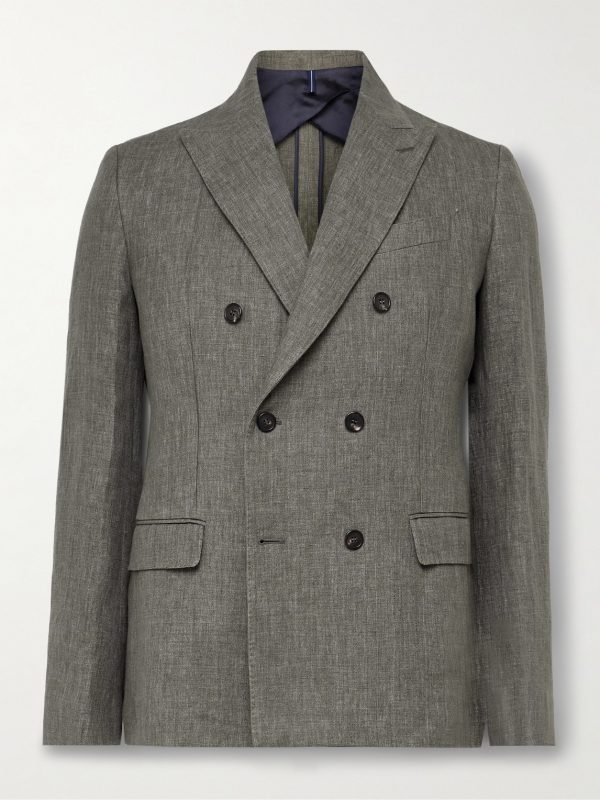 Venezia 1951 Double-Breasted Linen Suit Jacket Venezia 1951 Double-Breasted Linen Suit Jacket