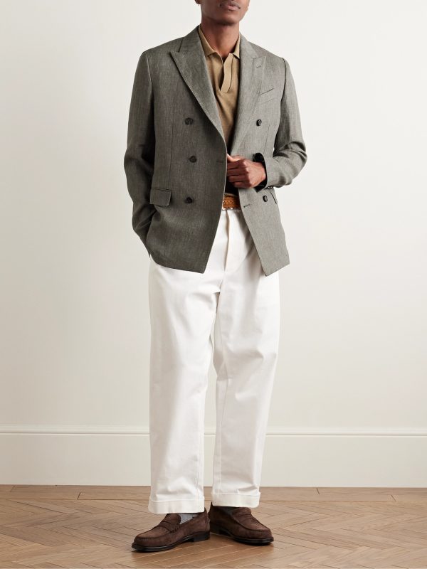 Venezia 1951 Double-Breasted Linen Suit Jacket - OU Venezia 1951 Double-Breasted Linen Suit Jacket - OU